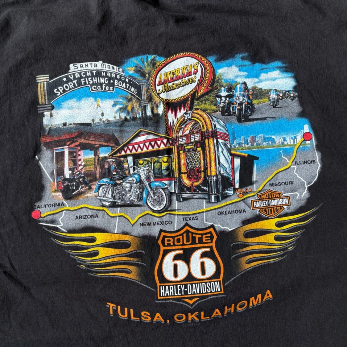 할리데이비슨 미국 생산 블랙 긴팔 티셔츠 상품이미지9