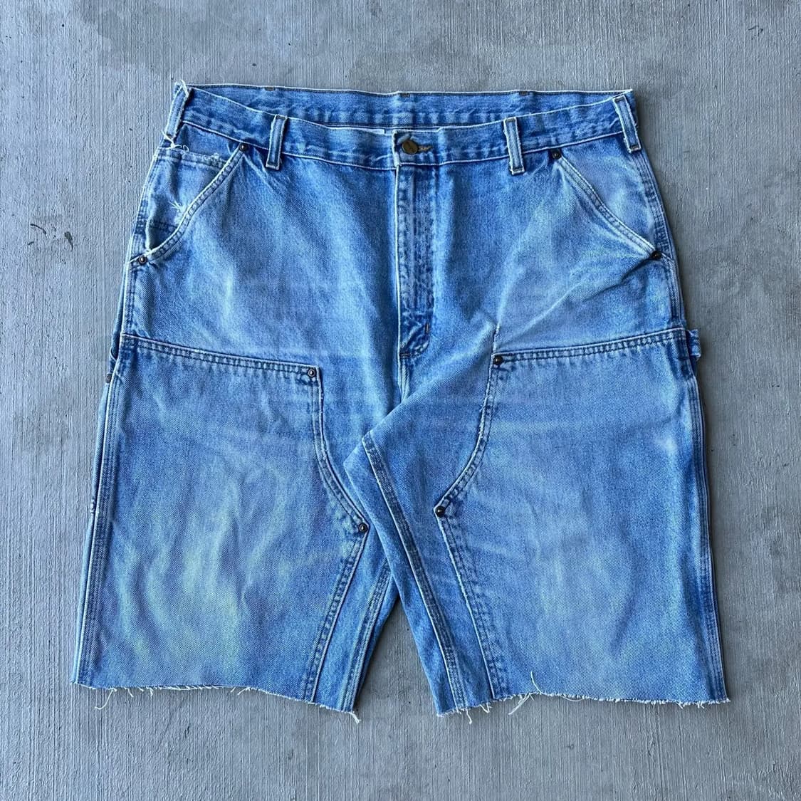 🇧🇷 빈티지 칼하트 더블니 데님 카펜터 쇼츠 상품이미지2