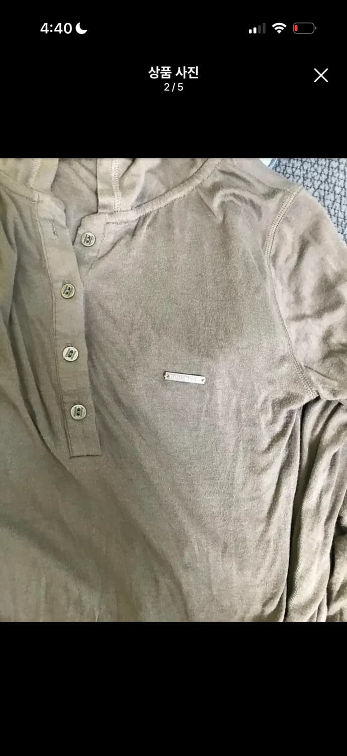 보헴서 후드 버튼 워머 티(브라운) 상품이미지2