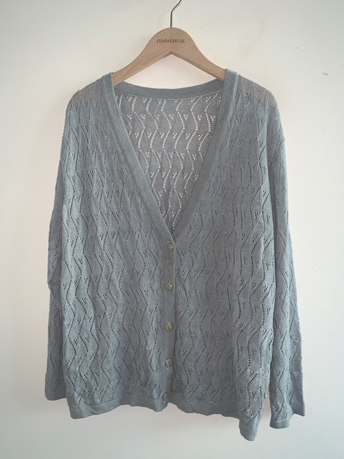 Vintage grey knit cardigan 상품이미지2