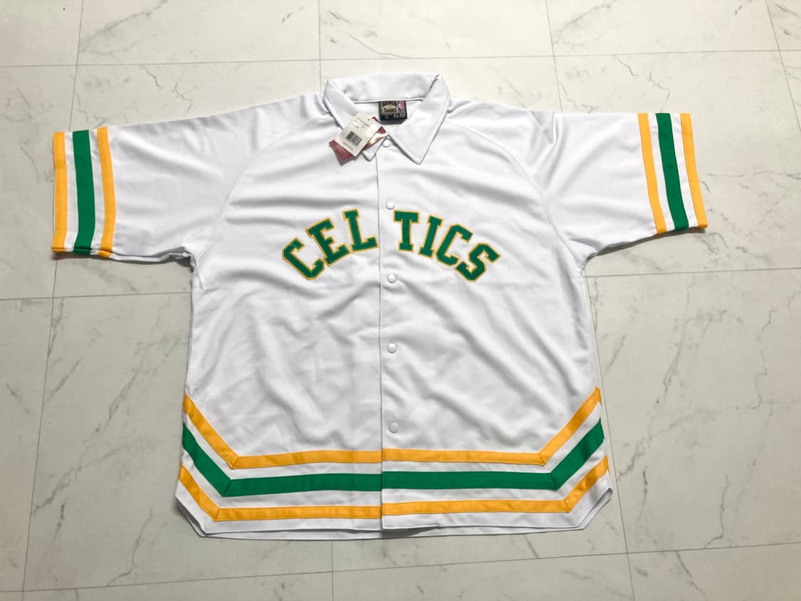 (새상품)90s 하드우드 NBA 보스턴 셀틱스 반팔 저지 105-110 상품이미지1