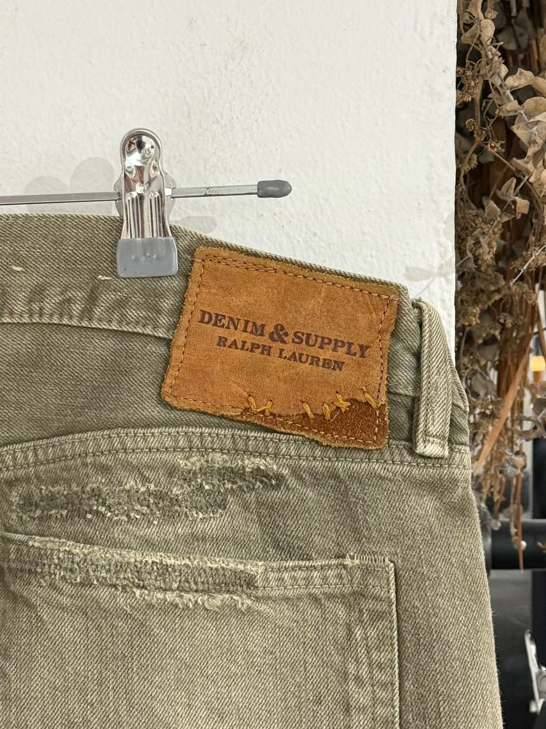 데님 앤 서플라이 카키 디스트로이드 팬츠 상품이미지5