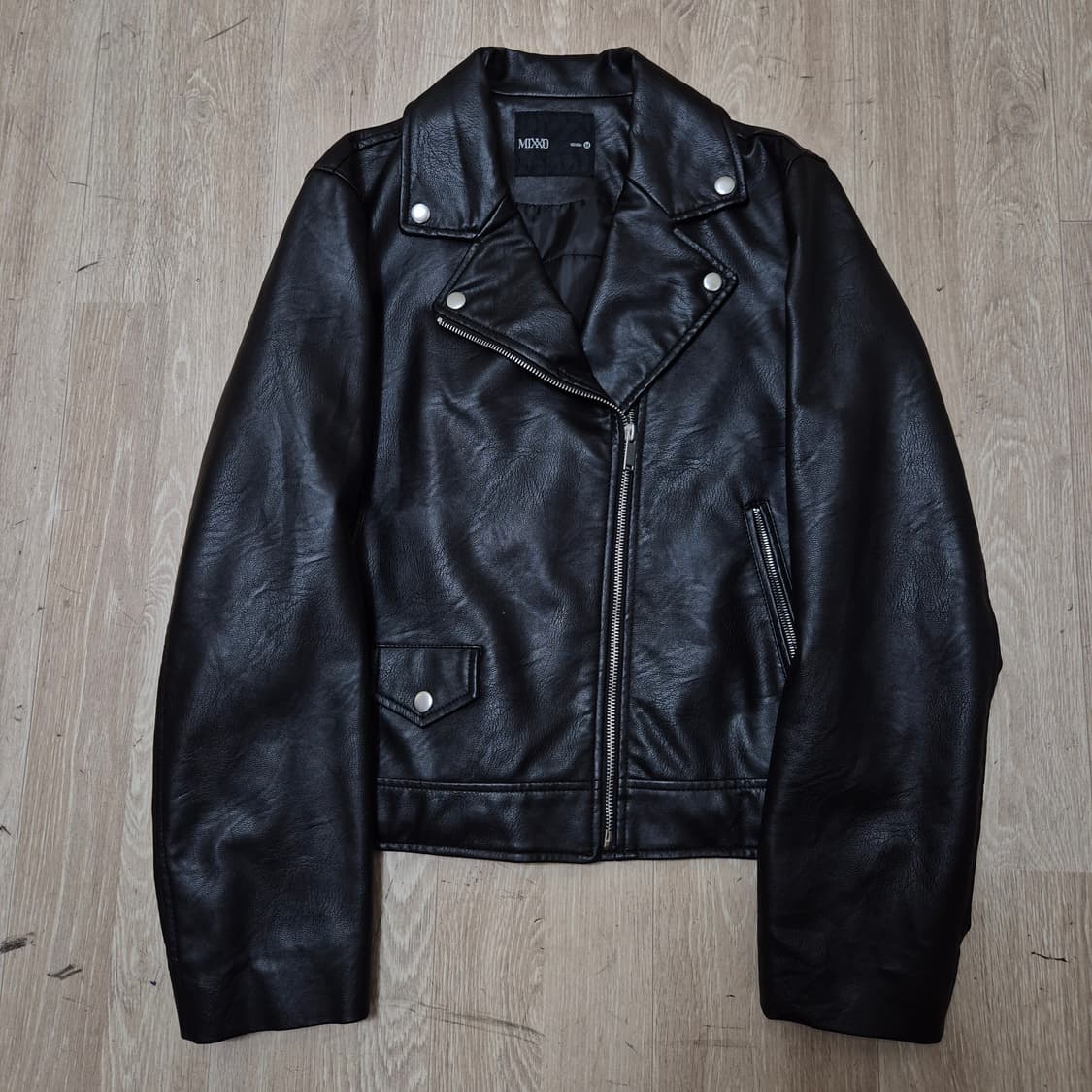 MIXXO 미쏘 여성 더블 레더 라이더 가죽자켓 M(95) 상품이미지1