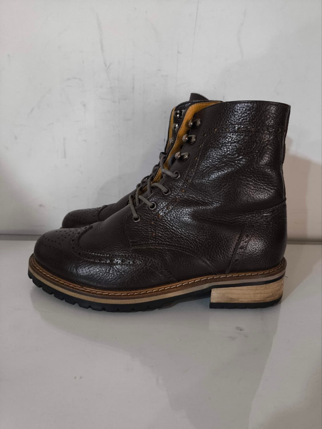 245mm 조앤슈 통가죽 윙팁 부츠 상품이미지2