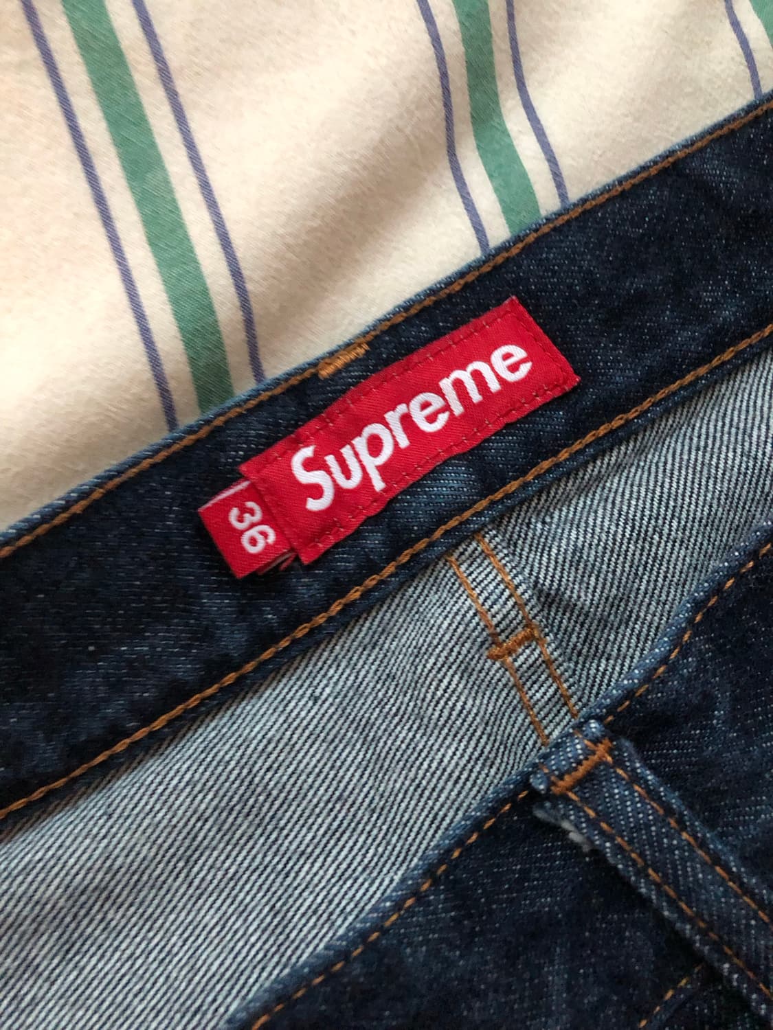 슈프림 배기진 36 Japan Selvedge Indigo Raw 상품이미지4