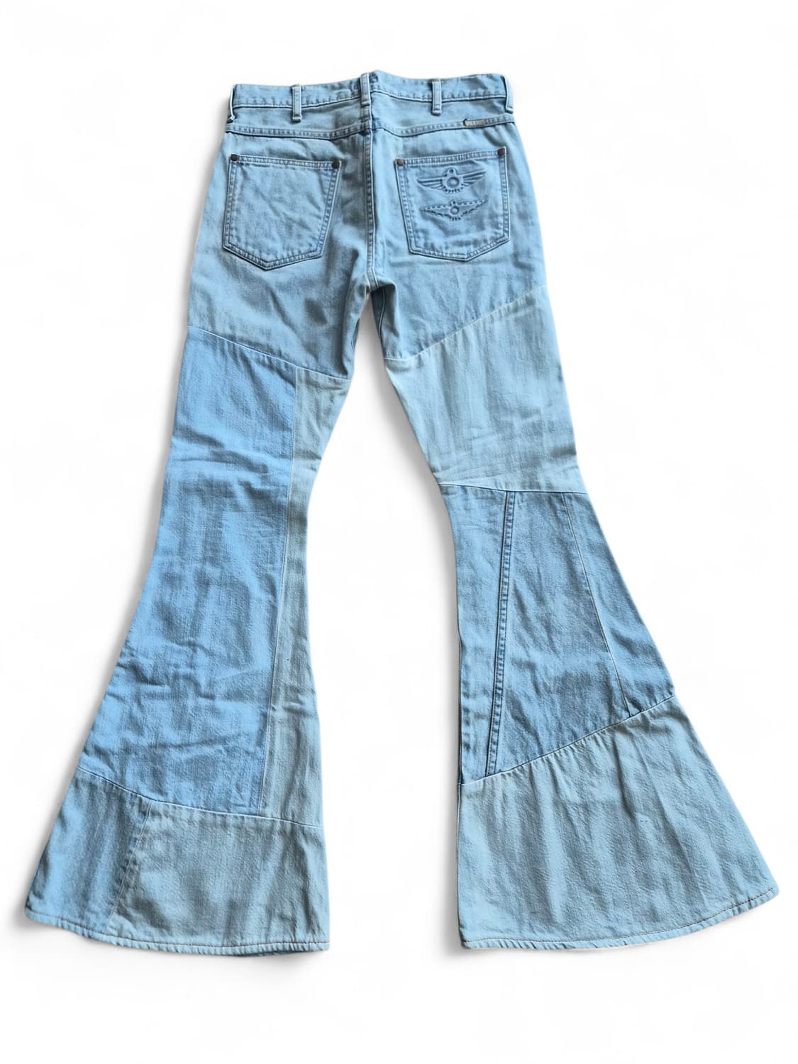 캐피탈(KAPITAL) 패치워크 벨보텀 데님 상품이미지2