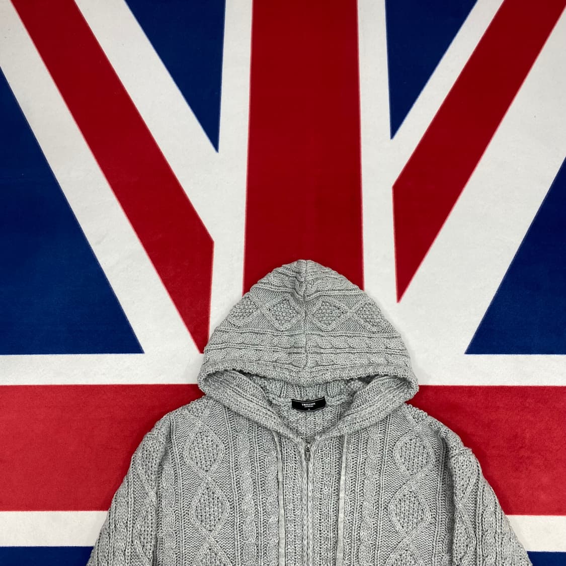 트릴리온 투웨이 니트 후드집업 XL  상품이미지3