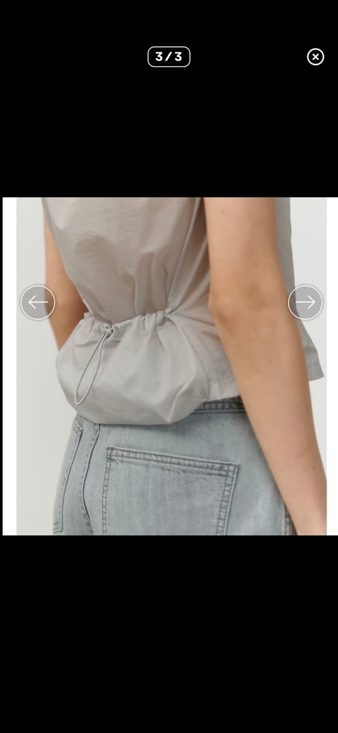 아모멘토 스트링 스퀘어 넥 탑 상품이미지3