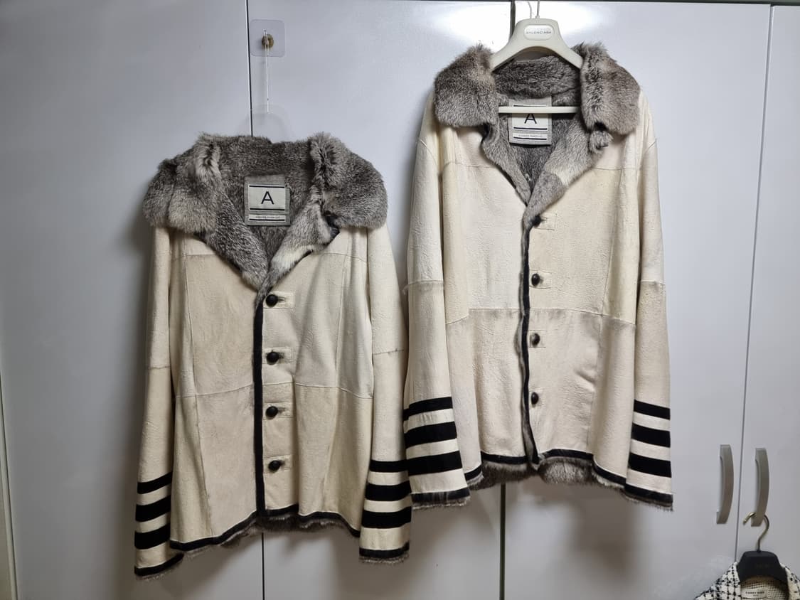 안드레아 폼필리오 스웨이드 가죽 시어링 무스탕 상품이미지2