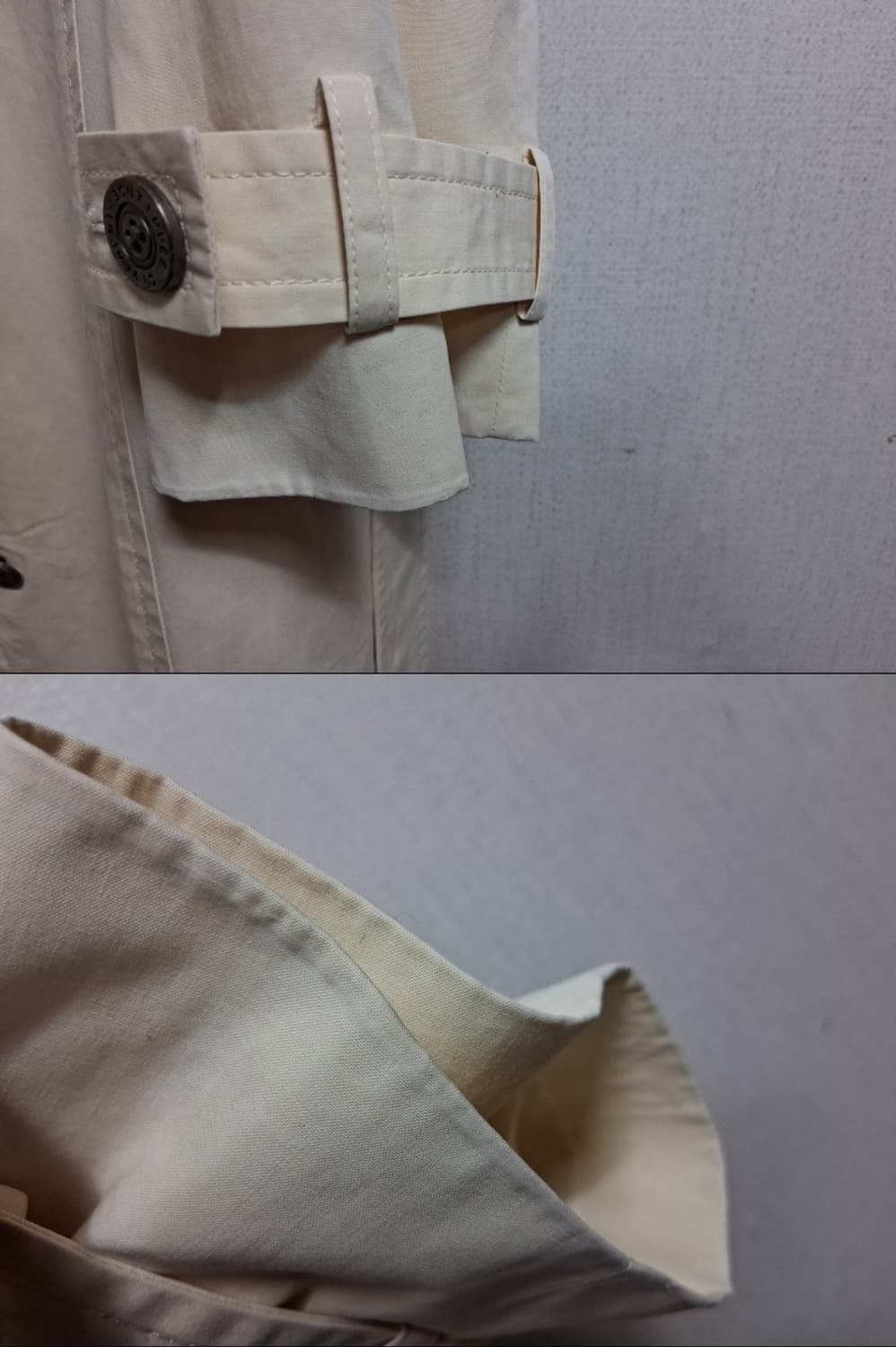 일본구제 GIVENCHY 아이보리 트렌치코트 홑겹 춘추 40 66사이즈
 상품이미지6