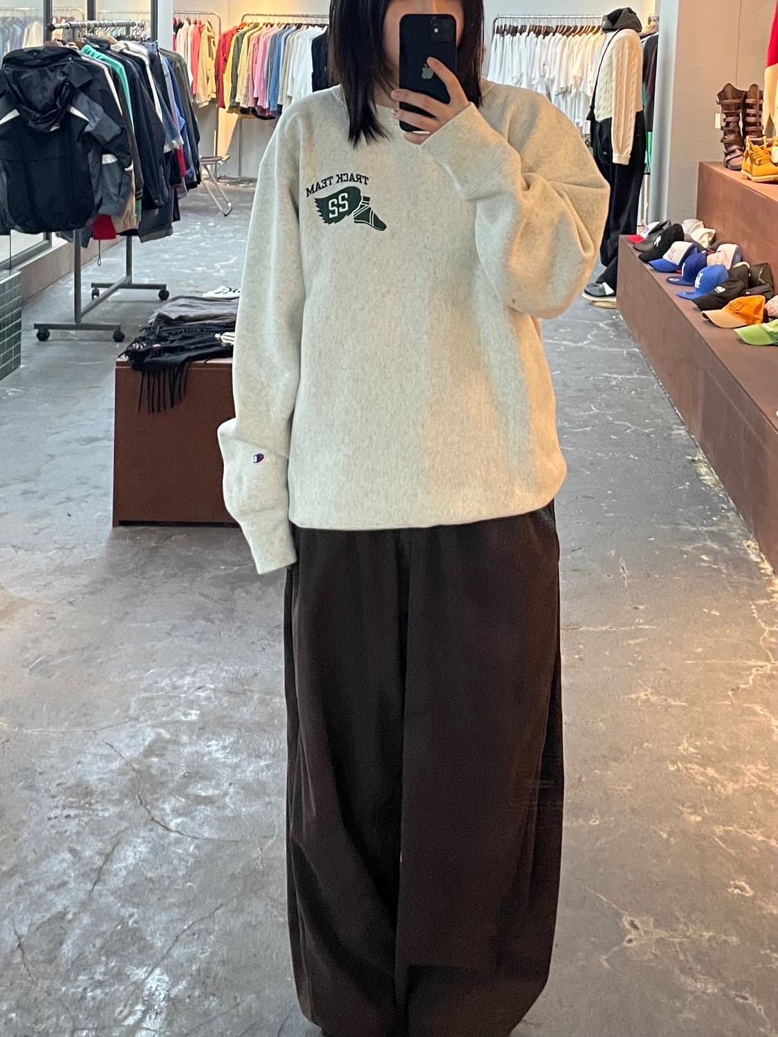 챔피온x디스이즈네버댓 리버스 위브 블루택 트랙팀 스웨트셔츠 H998 상품이미지1