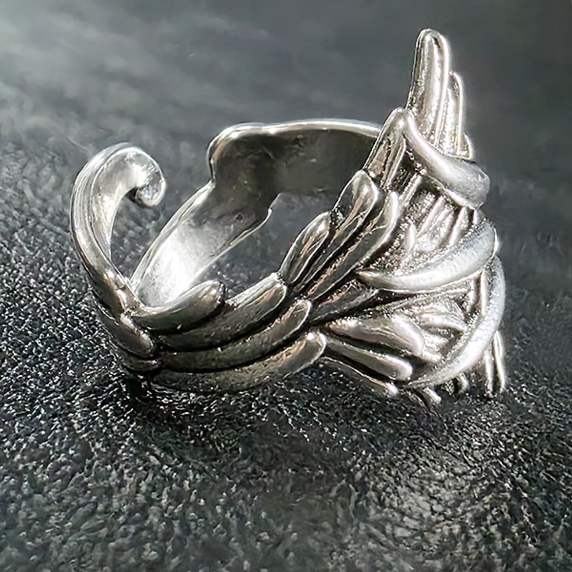 Helmire 백동 남자 엔틱 빈티지 명품 천사 날개 반지 상품이미지2