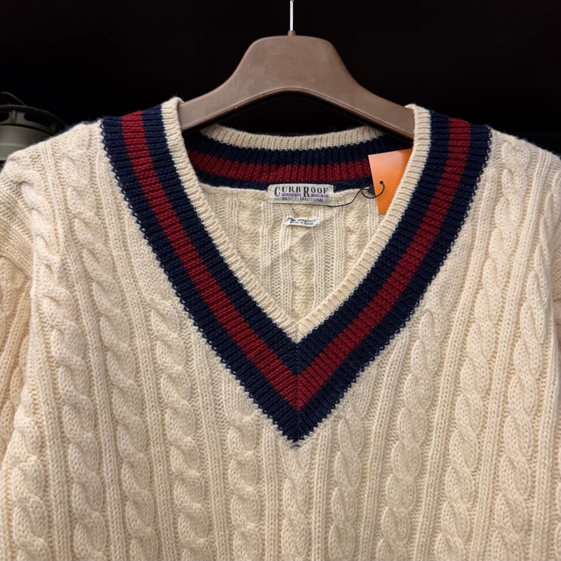 90s VINTAGE 빈티지 프레피 크리켓 니트 클래식 N38 상품이미지3