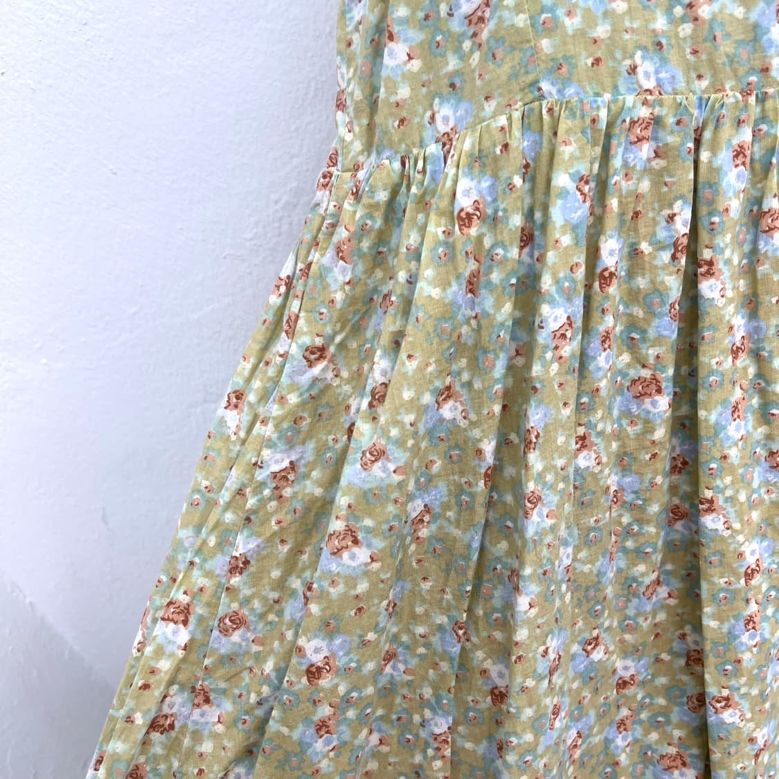 Light green floral strap dress 상품이미지4