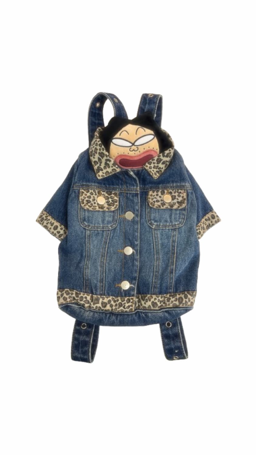 호피 데님 셔츠 모양 백팩 🎒 상품이미지1