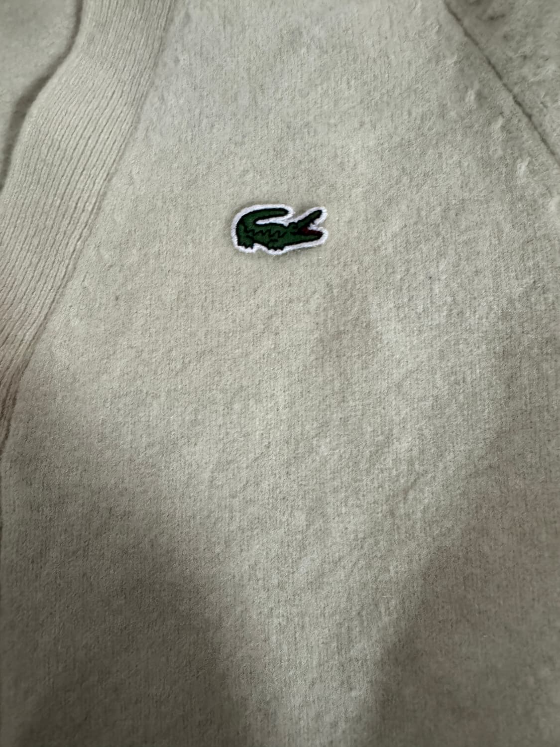 여성 일본 라코스테 미니멀 울 크롭 가디건 S 상품이미지5