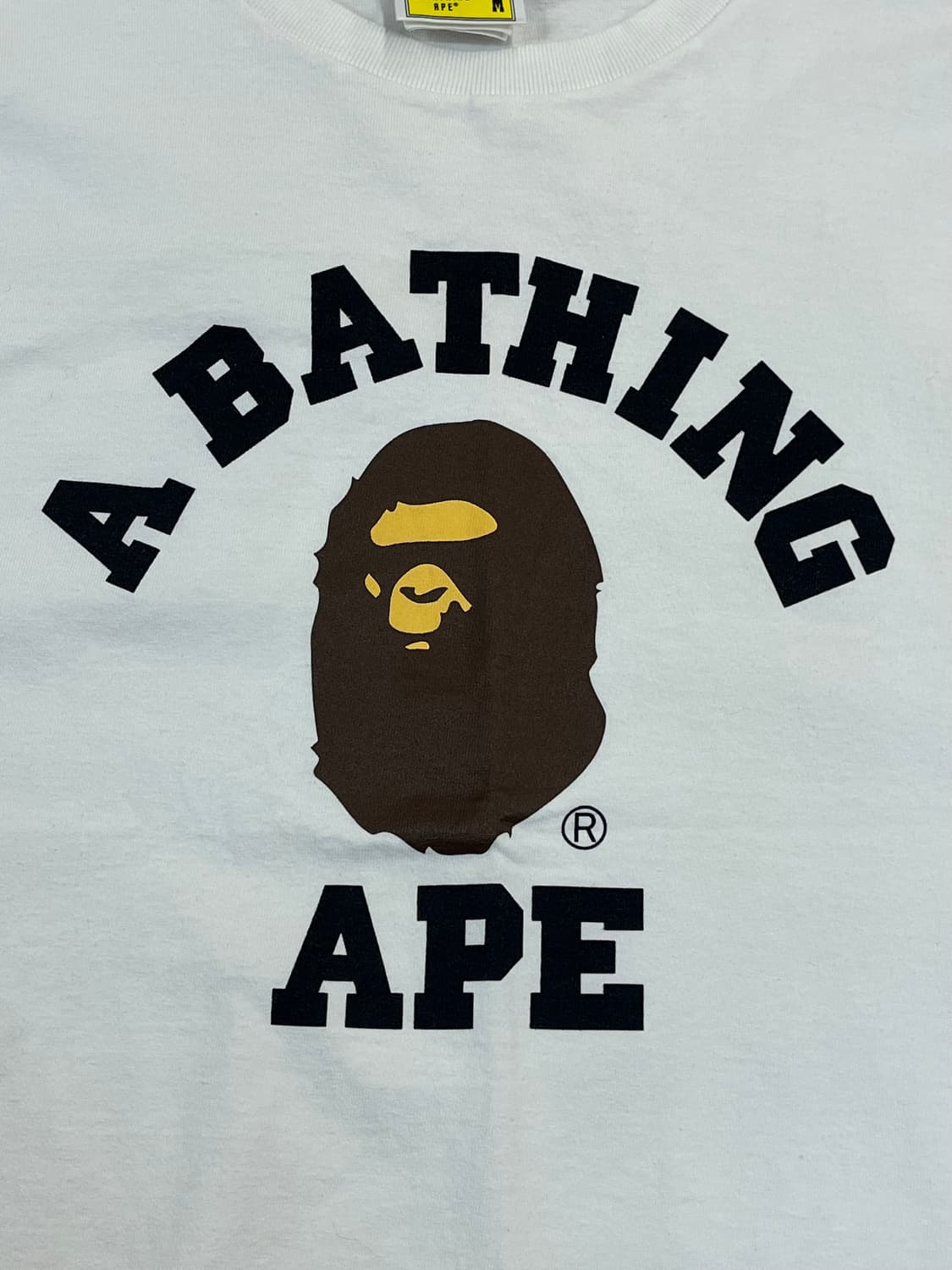 베이프 컬리지 반팔티 화이트 M #csz3810 상품이미지5