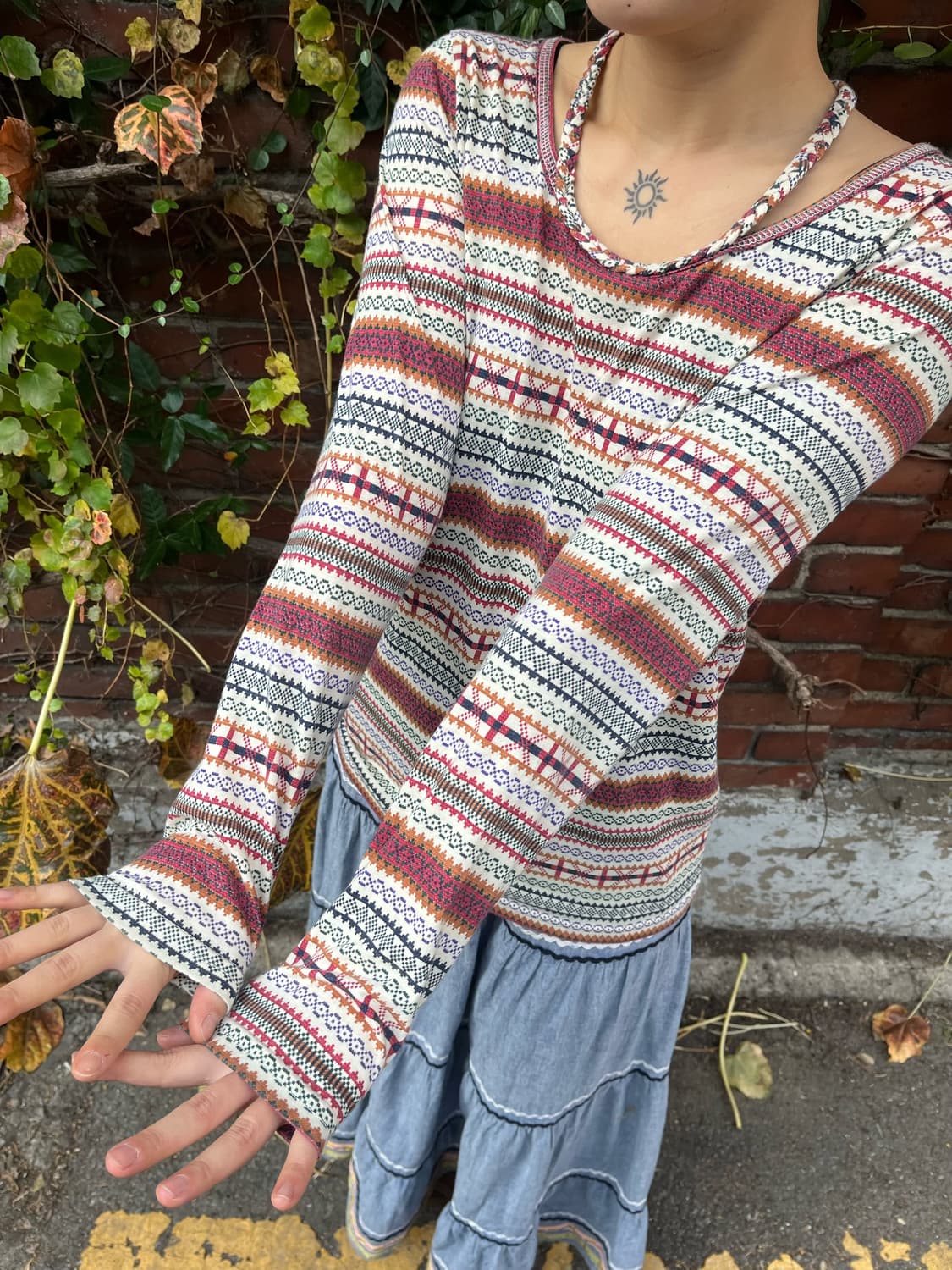 히피패턴 롱슬리브 상품이미지3