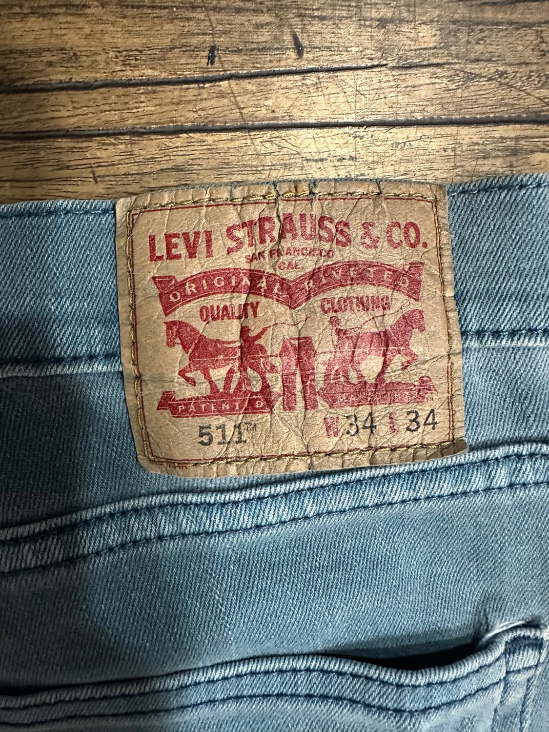 리바이스(Levis) 514 민트 라이트워시 데님 팬츠 W34 L34 상품이미지4