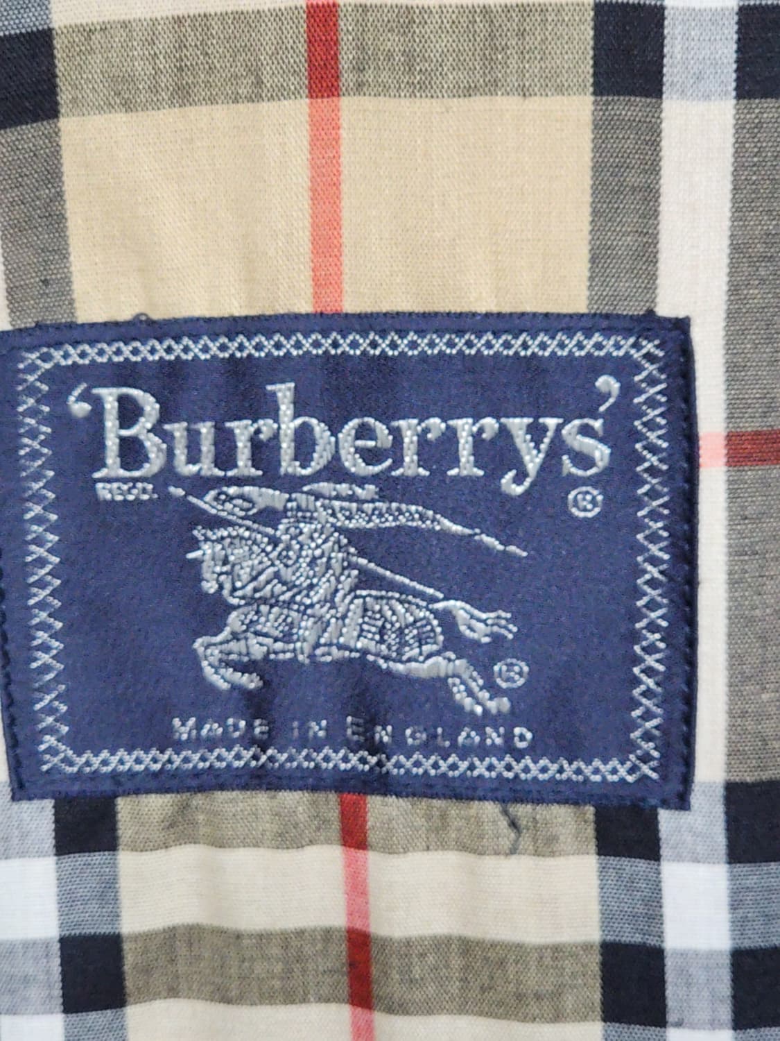 (XL) 버버리 트렌치코트 빨강 싱글 집업 안감 노바체크 영국판  상품이미지3