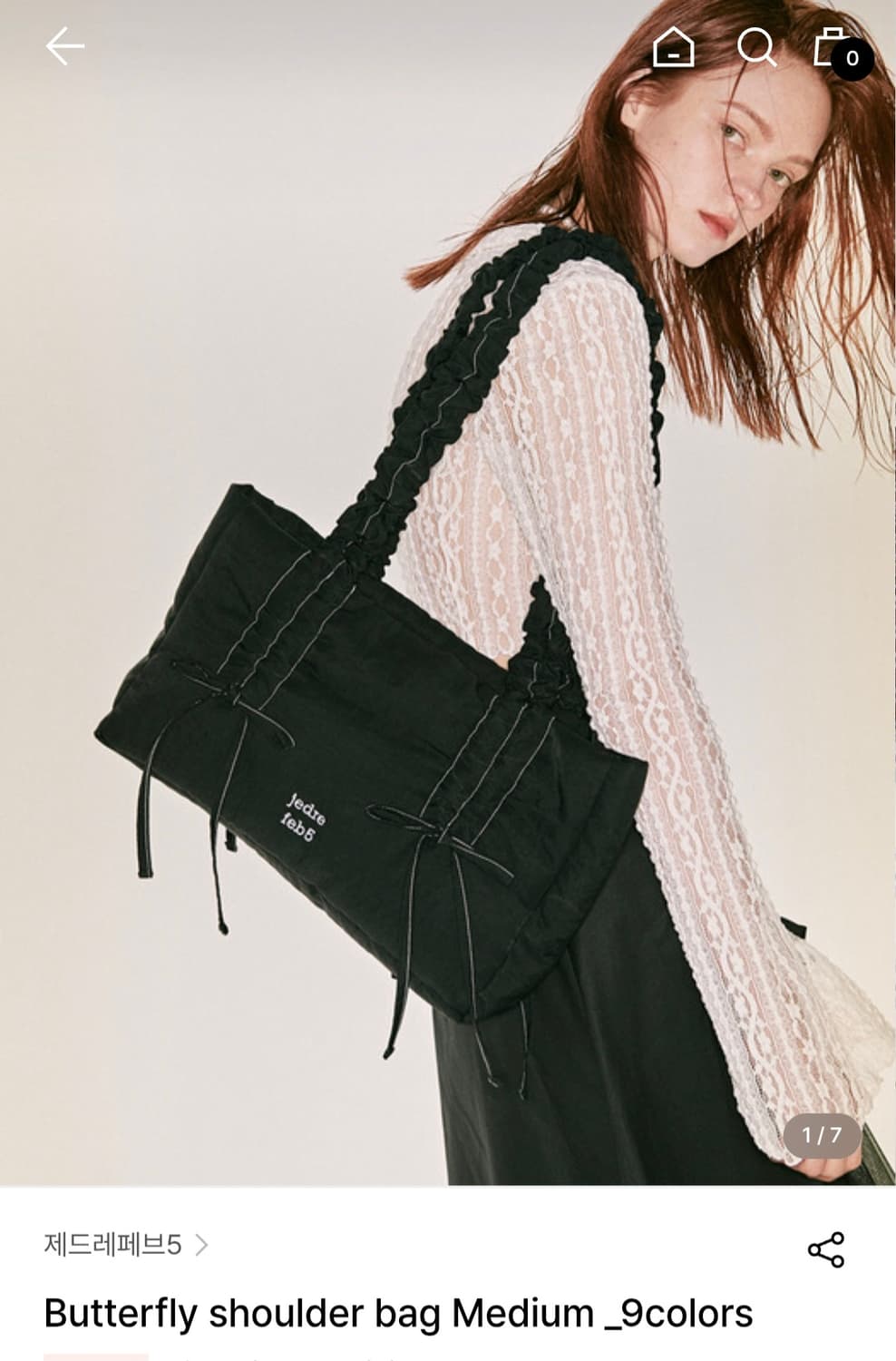 제드레페브5 버터플라이 숄더백 블랙 상품이미지2