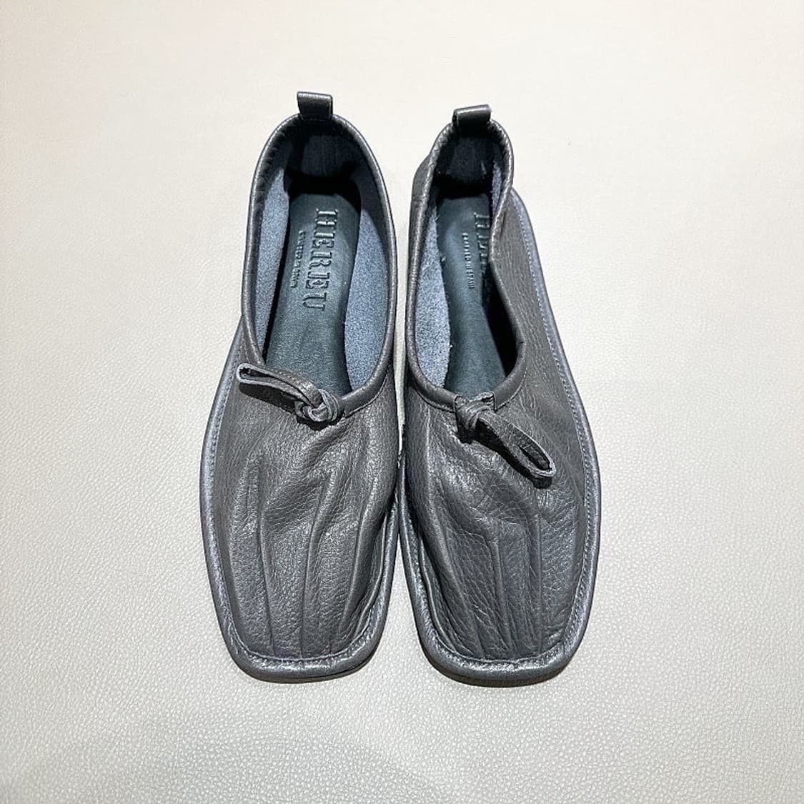 (정품/새상품) HEREU 헤레우 여성 그레이 플리츠 발레리나 플랫슈즈 상품이미지1