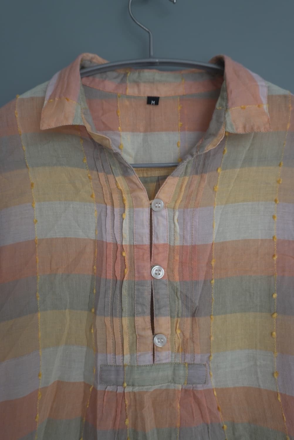 오렌지 린넨 블라우스 상품이미지4