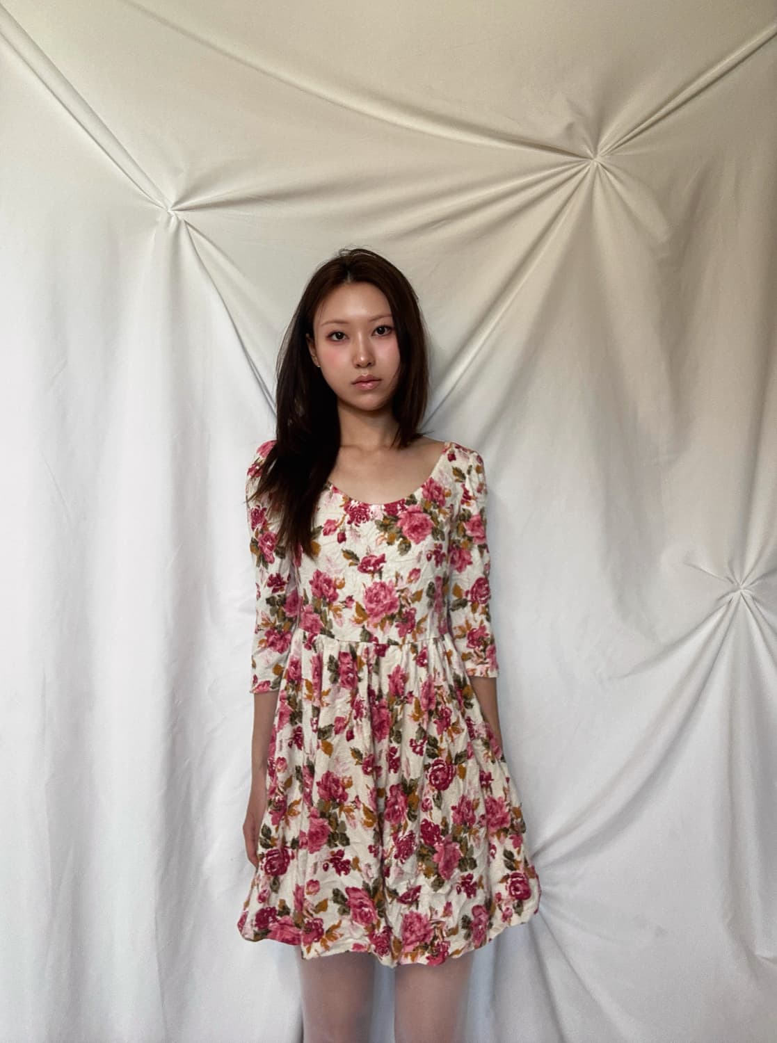 muse muse 히메카지 오네갸루 플라워 원피스 상품이미지1