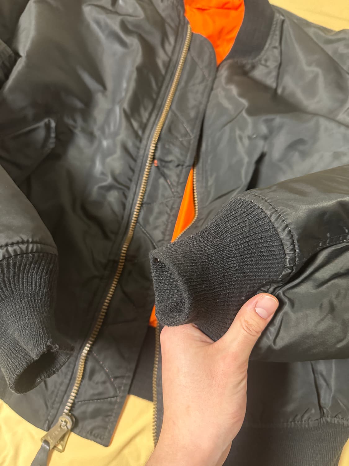 [L] 90s 알파인더스트리 MA-1 Made in USA 상품이미지5