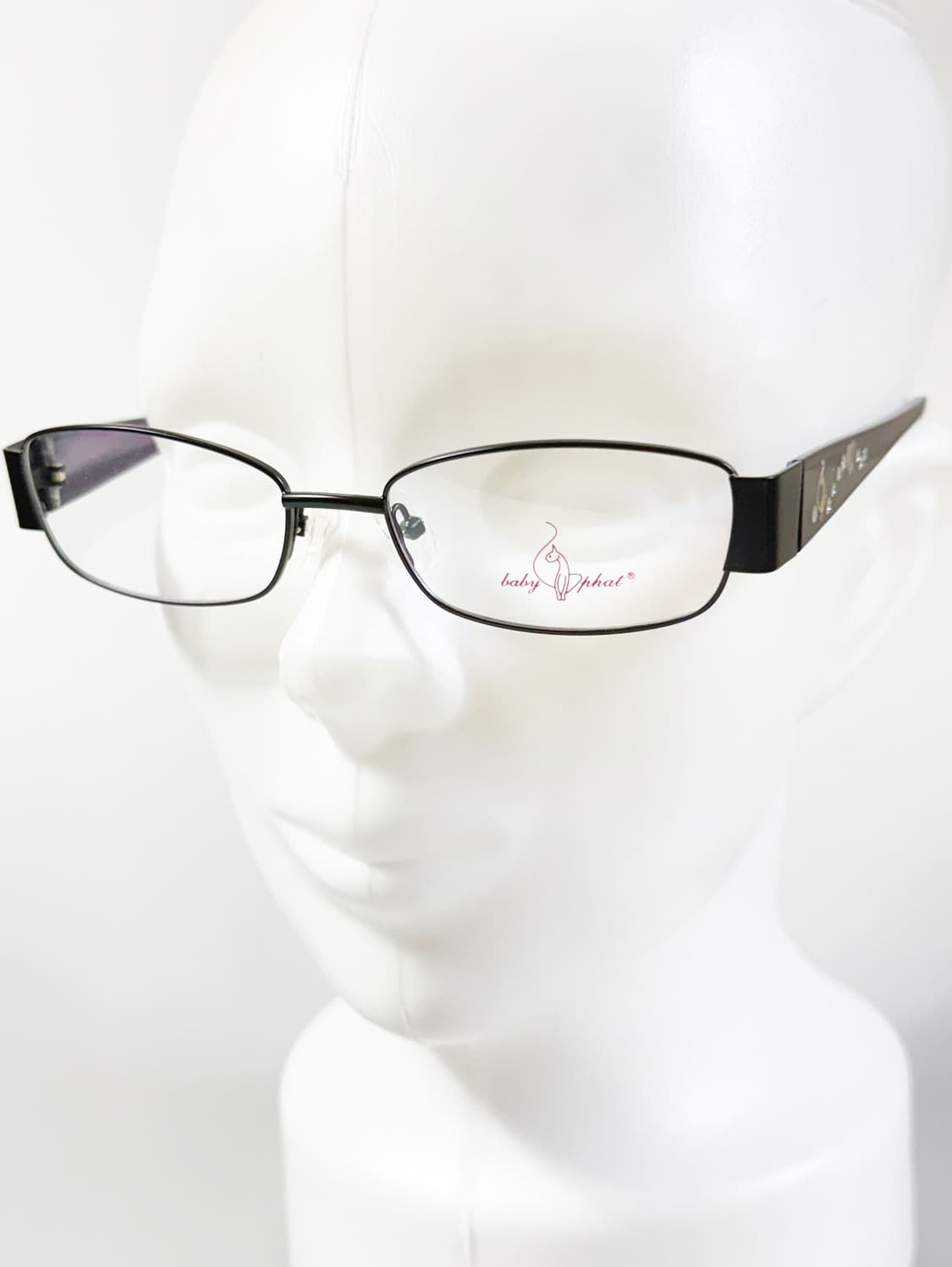 BABY PHAT 블랙 메탈 슬림 스퀘어 프레임 빈티지 안경 상품이미지8