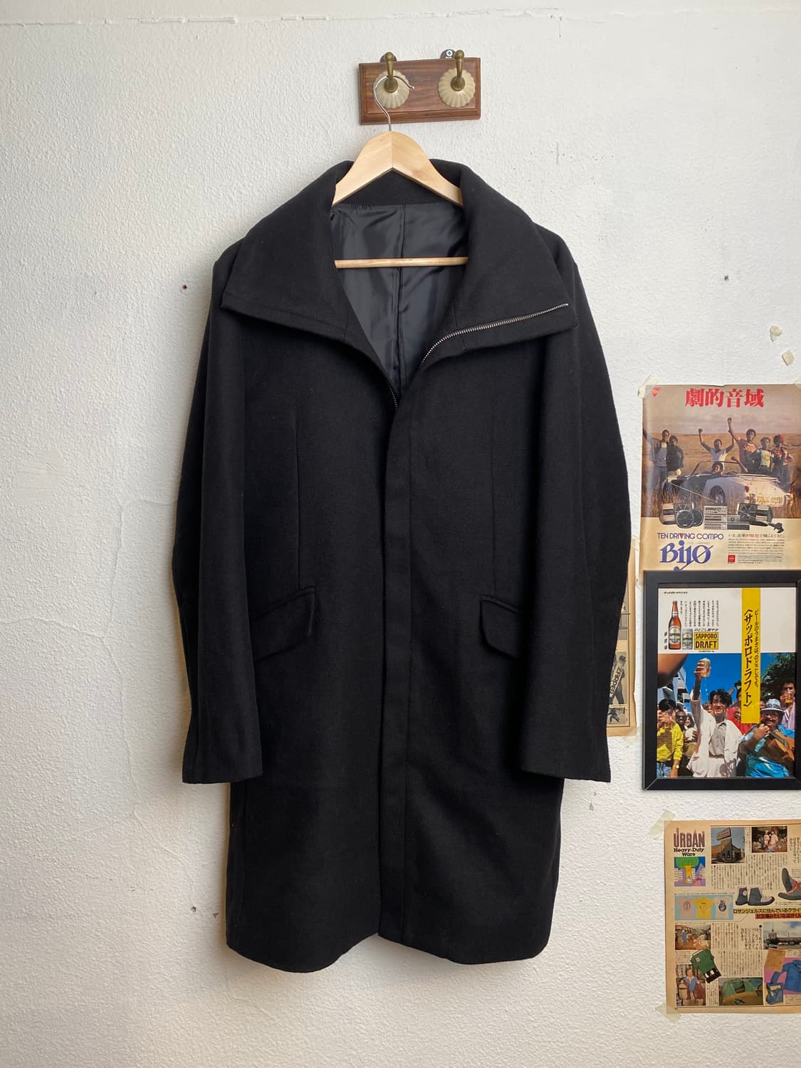 노아이디  지퍼 하이넥 코트 상품이미지3