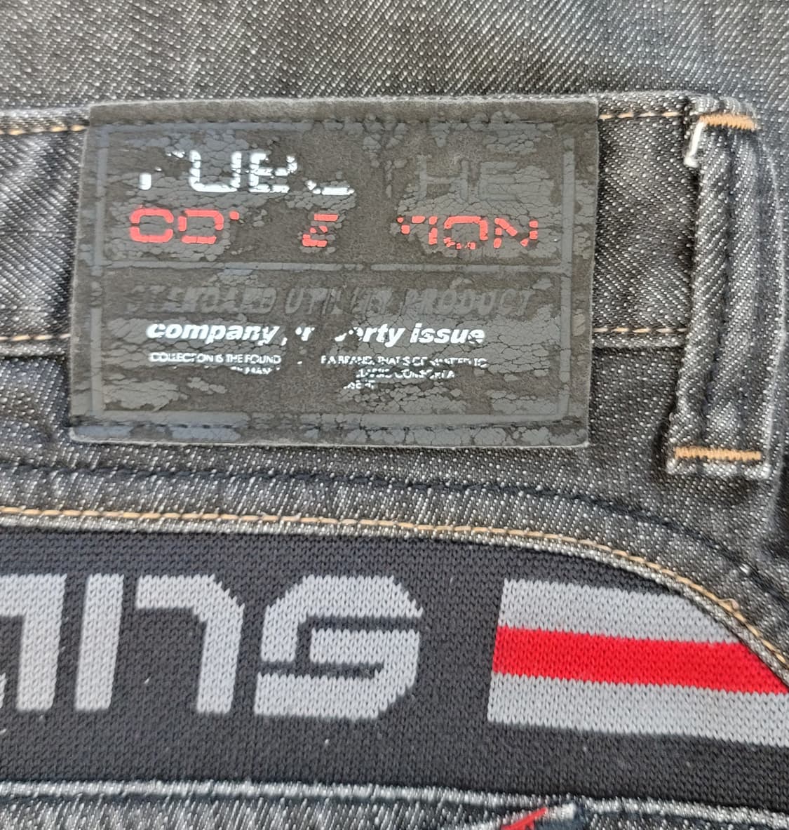 푸부(FUBU, 남여공용) 올드스쿨 흑청(데님) 워싱 바지 판매 상품이미지9