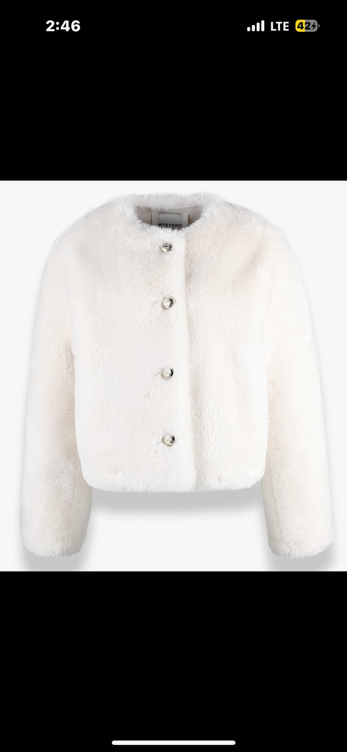 마이이코 폴라베어 밍크 퍼 자켓 아이보리 상품이미지1