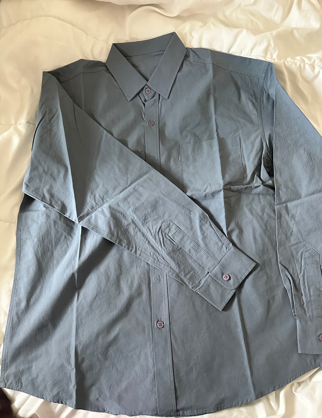 Convoy 긴팔 면셔츠 네이비블루 새상품 상품이미지2