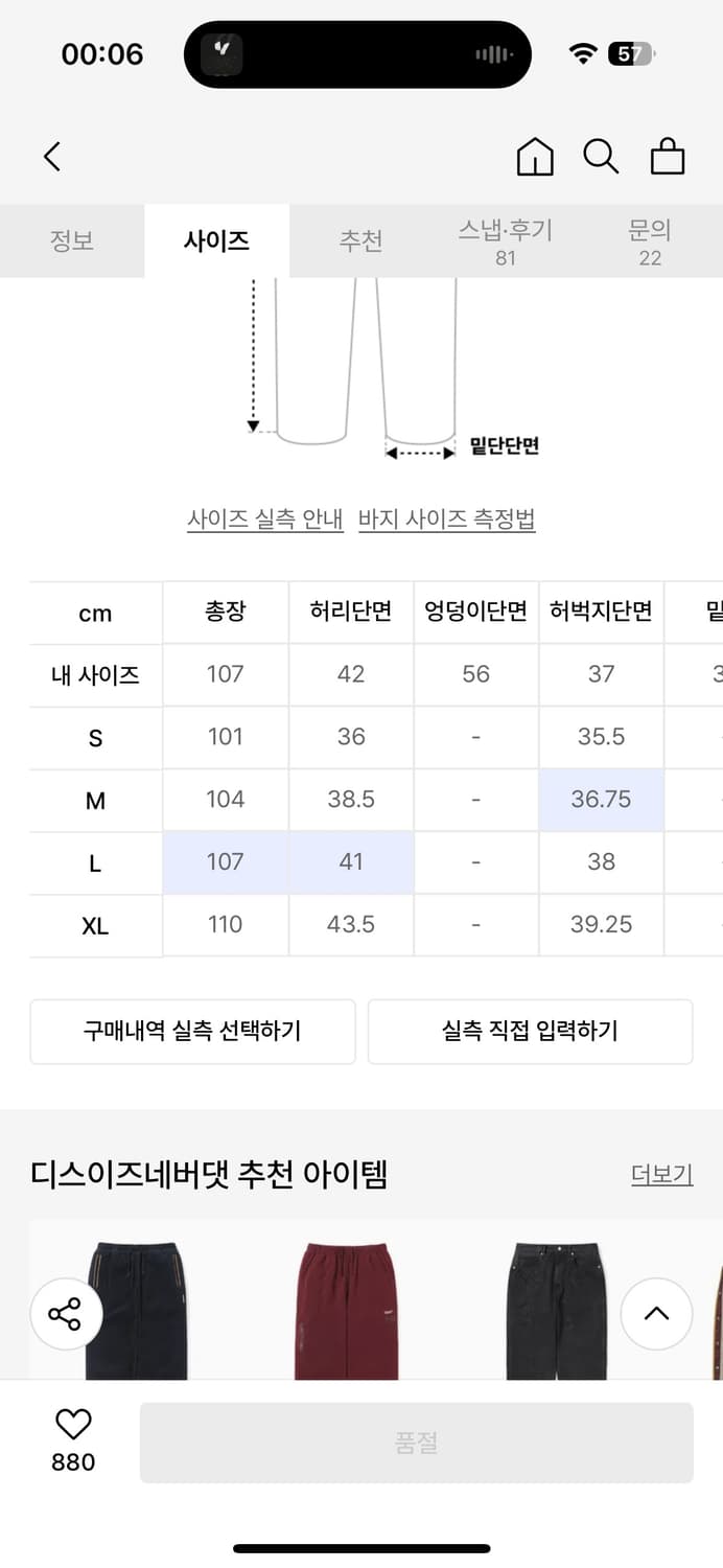 디스이즈네버댓 Cargo Pant Black 상품이미지5