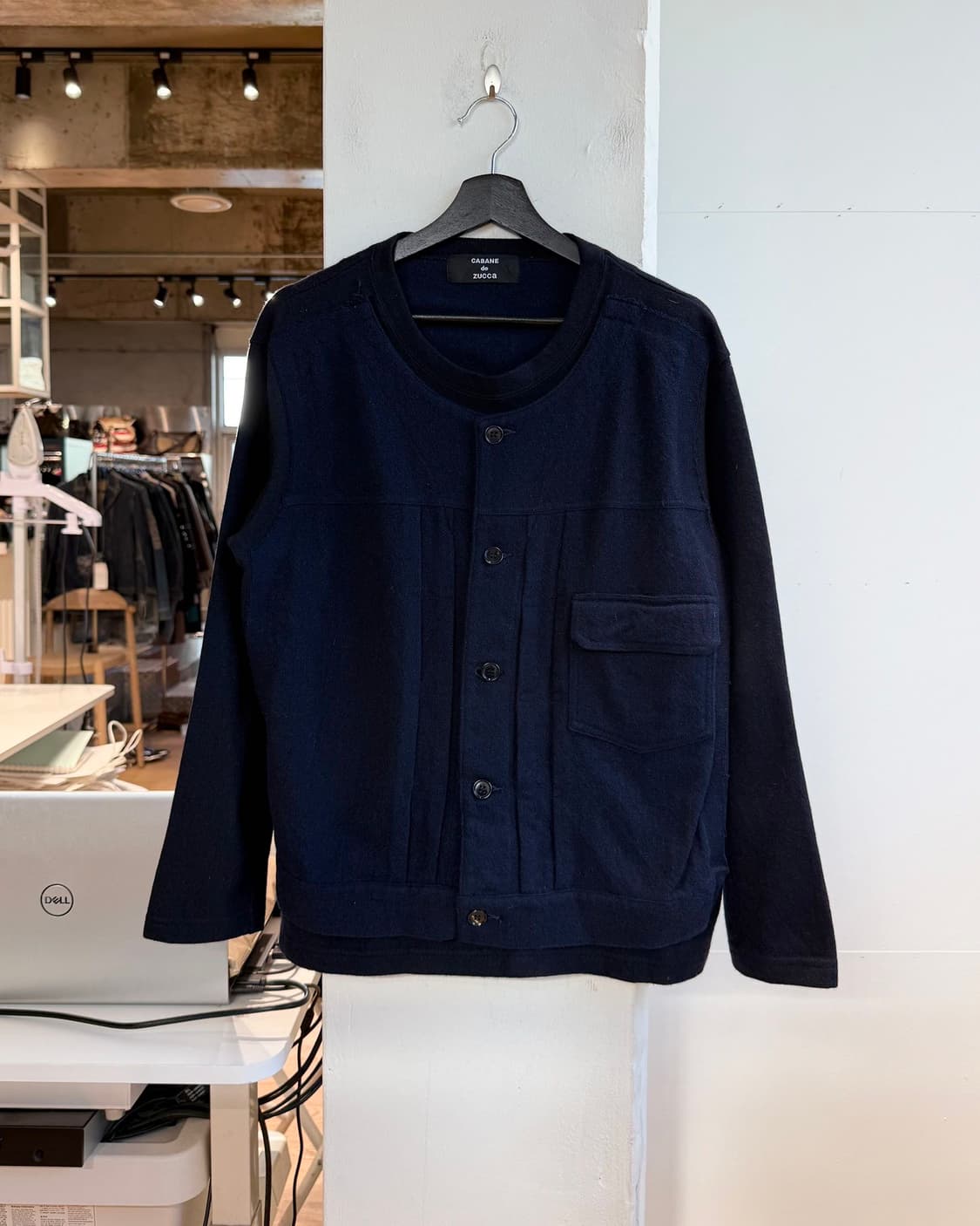 카반드주카 네이비 풀오버 레이어드 자켓 상품이미지2