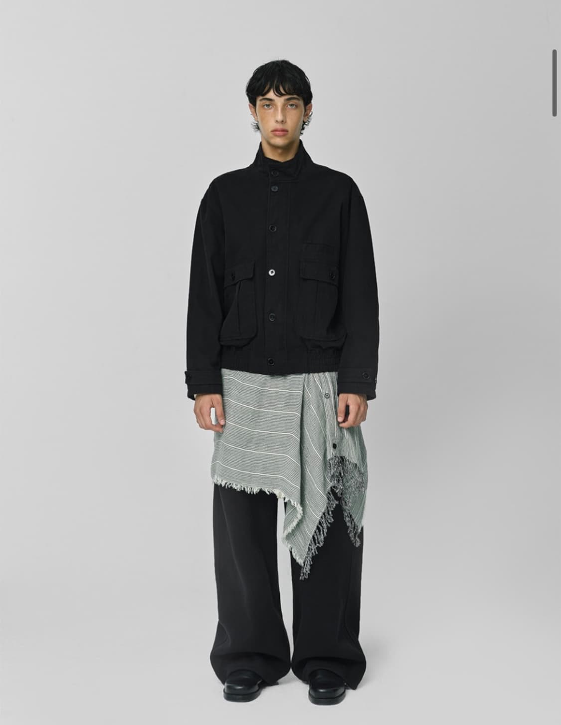 밀로아카이브 스프레드 하이넥 자켓 [블랙] L 상품이미지5