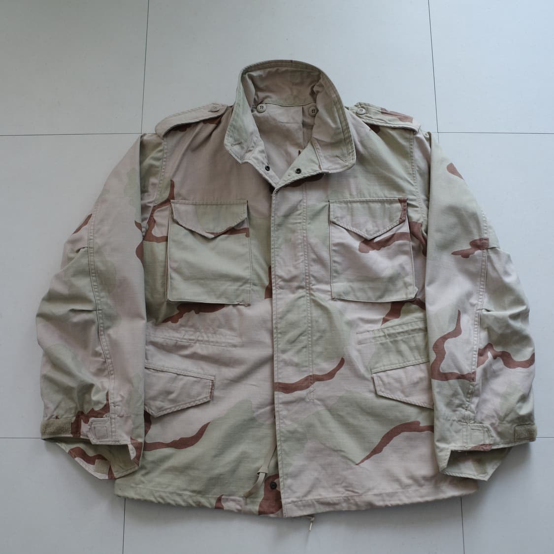 90s 미군 오리지널 군납 M65 사막 3컬러 필드자켓 M-R 상품이미지1