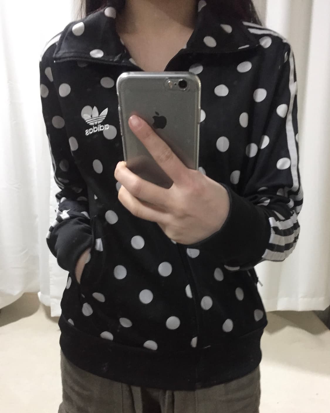 아디다스 도트 땡땡이 블랙 나우아임영 져지 트랙탑 95 상품이미지1