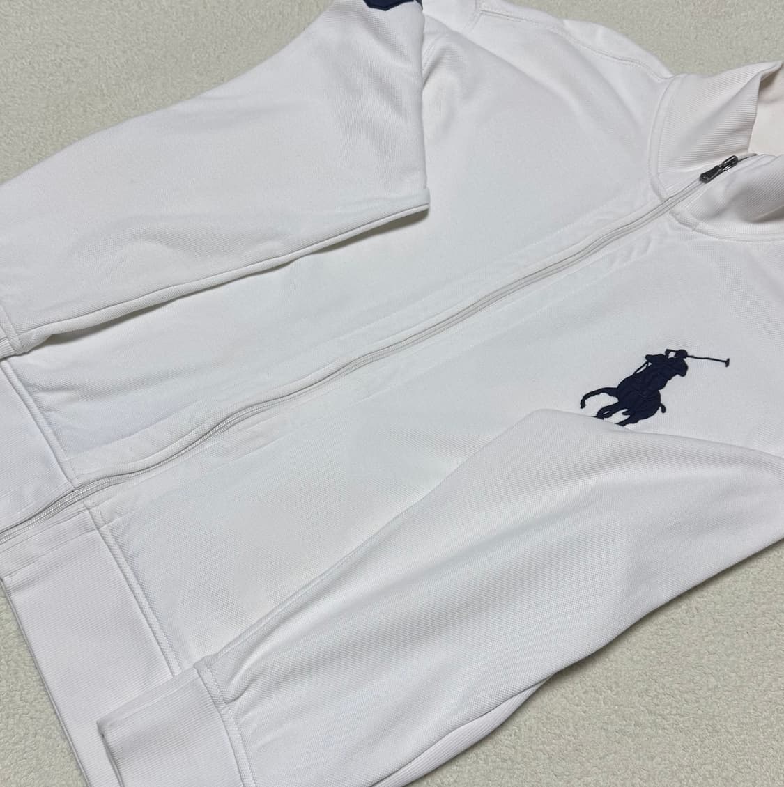 폴로 랄프로렌 빅포니 화이트/네이비 집업 상품이미지3