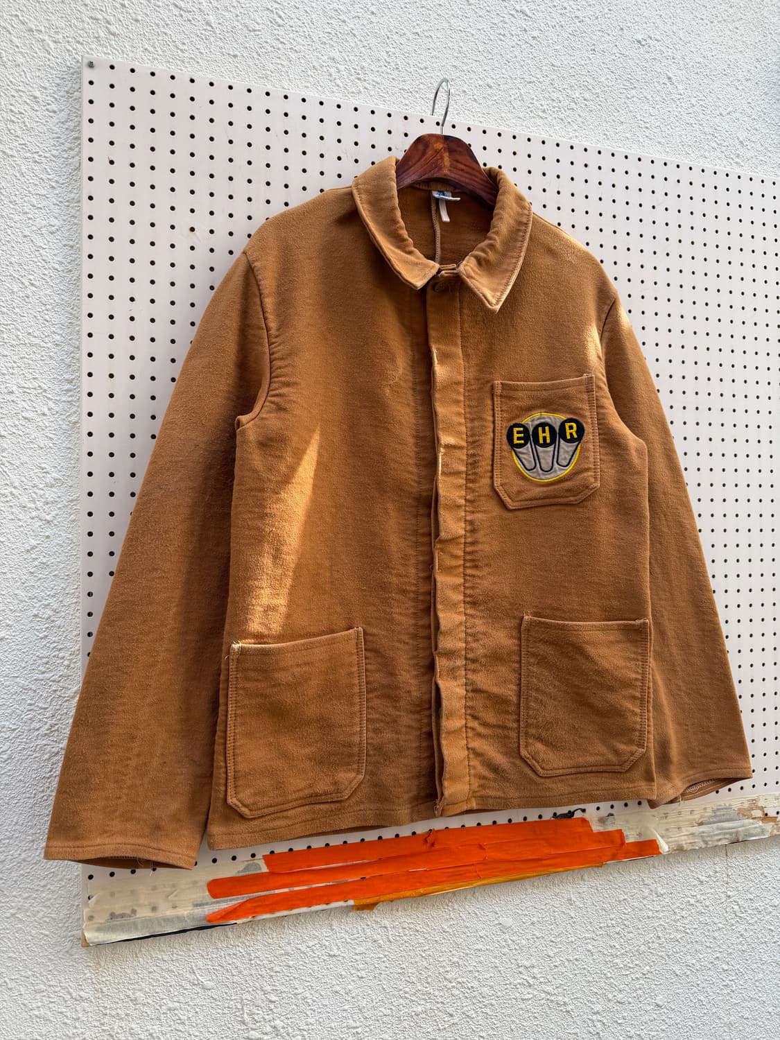 60,70s OLD GERMANY BROWN 올드 브라운몰스킨 워크자켓 상품이미지3