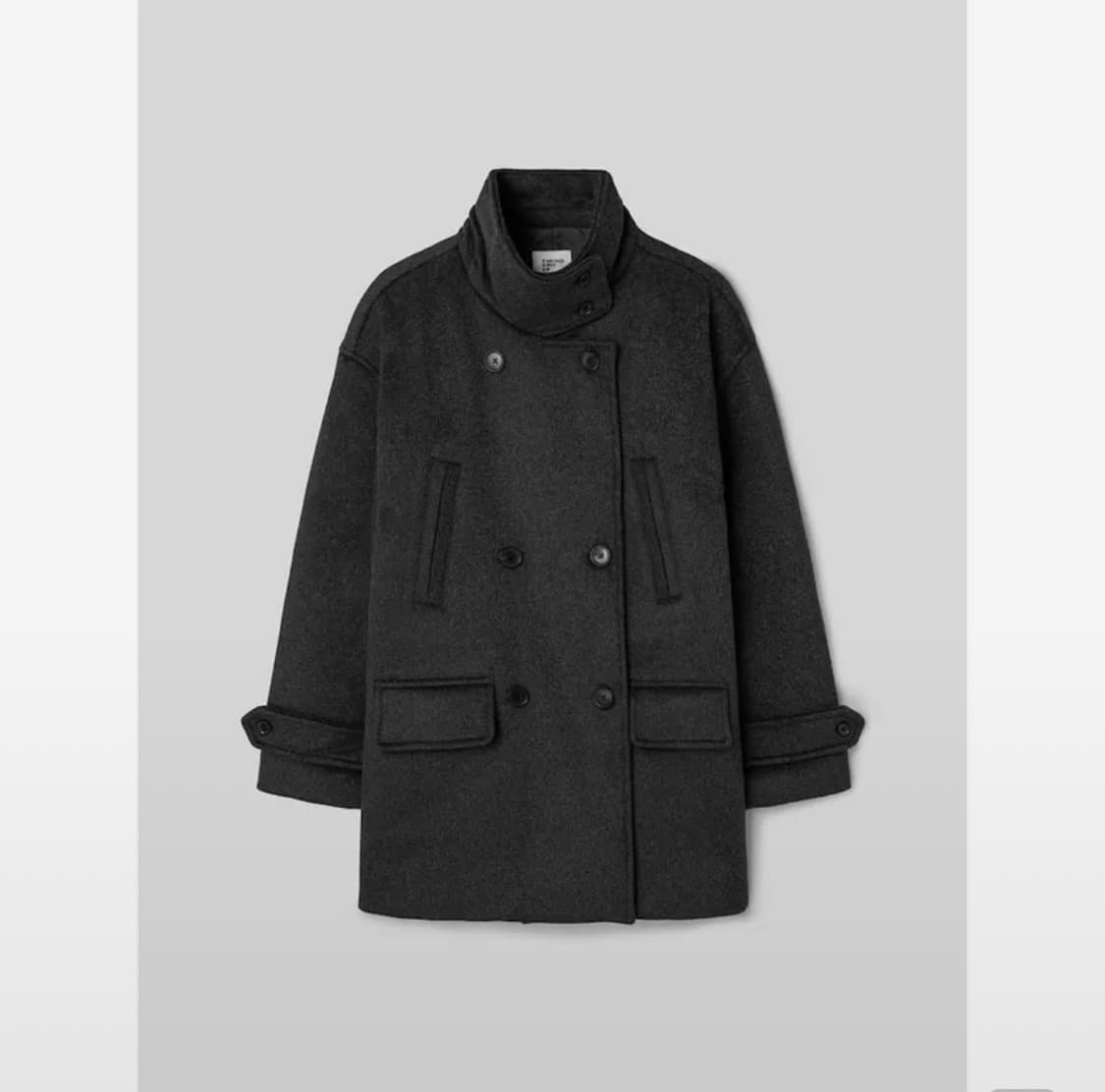 에잇세컨즈 오버핏 피코트 애쉬 XS 상품이미지1