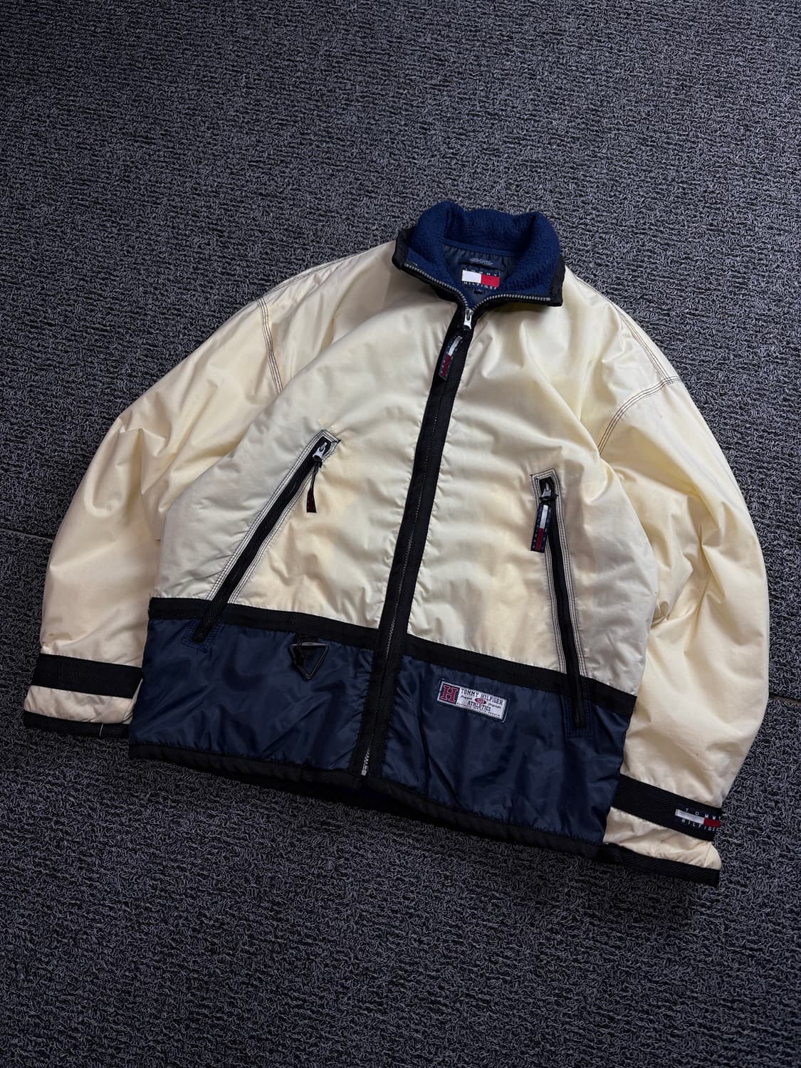 00s 타미힐피거 올드스쿨 배색 박시핏 점퍼 자켓 1708 상품이미지1