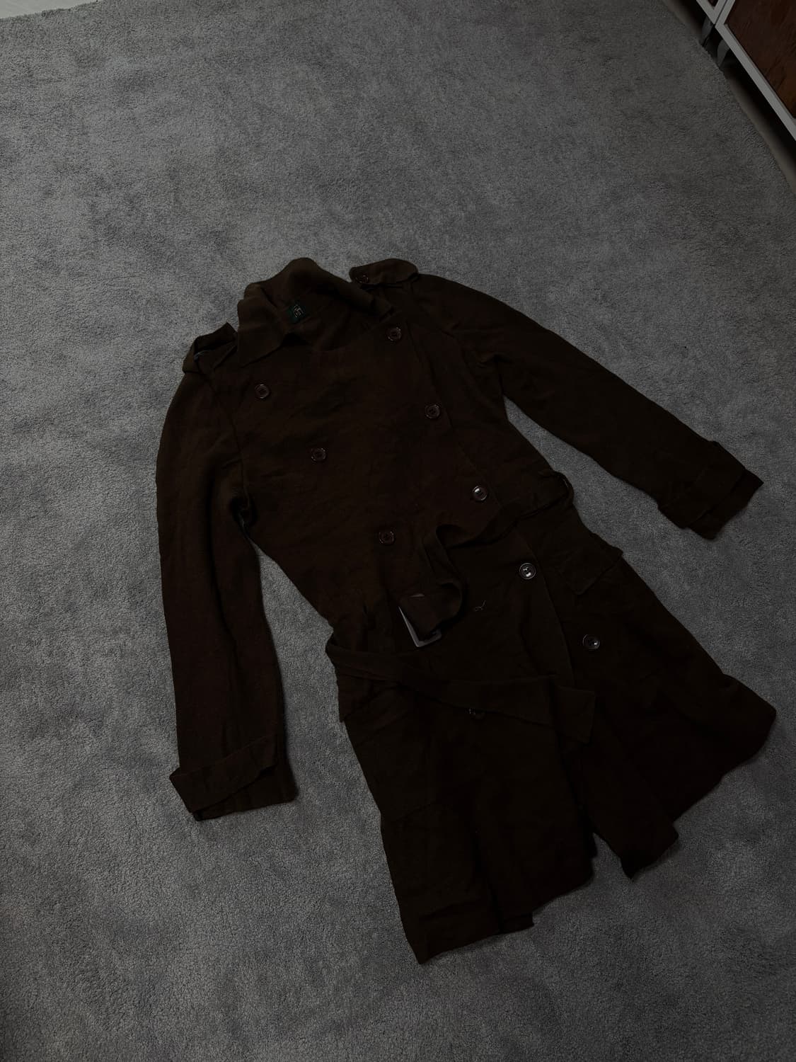 Vintage 00's vkei mood knit trench  상품이미지2