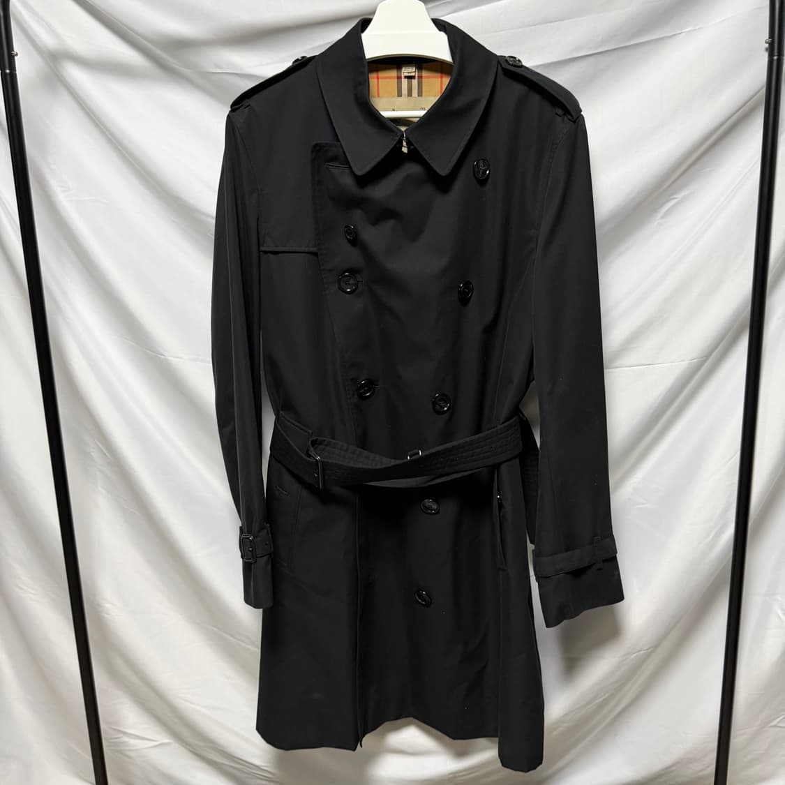 [S+급/52] 버버리 켄싱턴 헤리티지 롱 트렌치 코트 블랙 상품이미지1