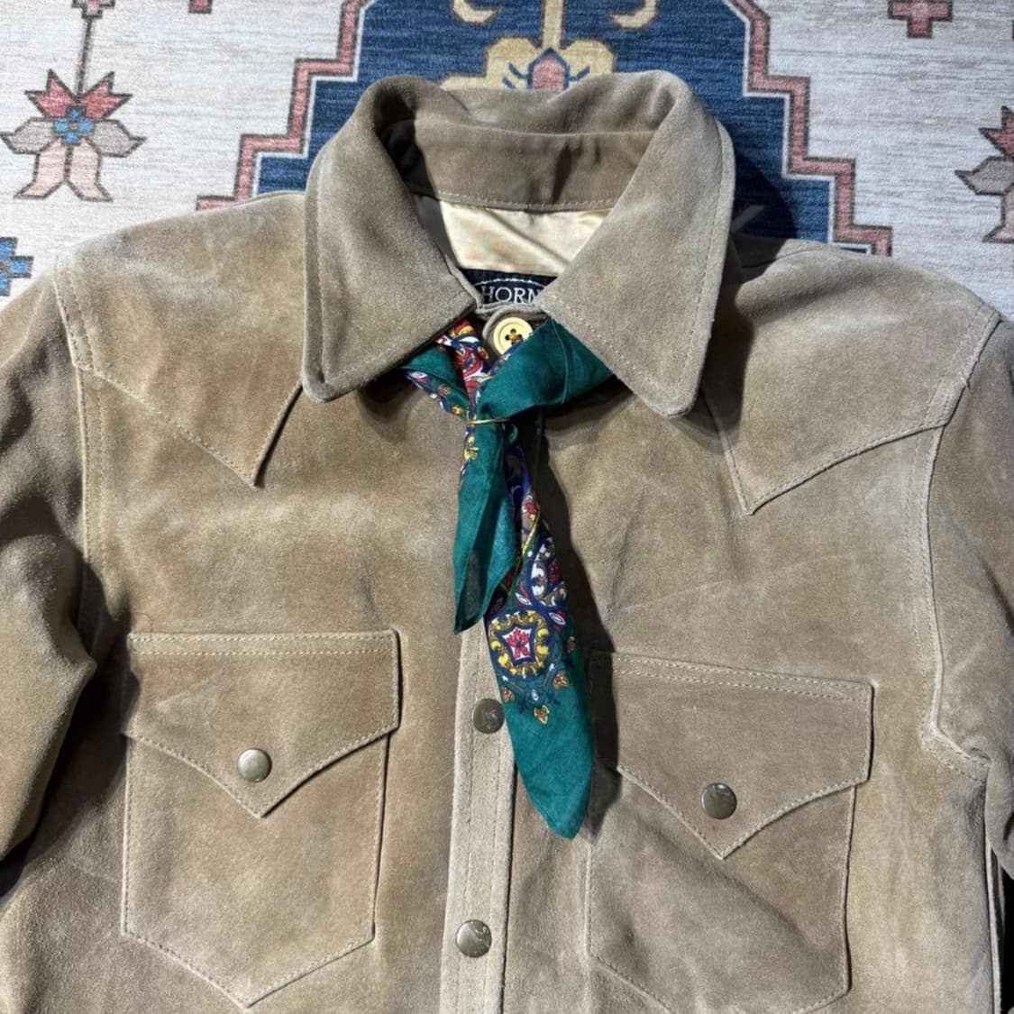 HORN WORKS 재팬 메이드 헤비 스웨이드 카우하이드 셔츠 자켓 상품이미지5