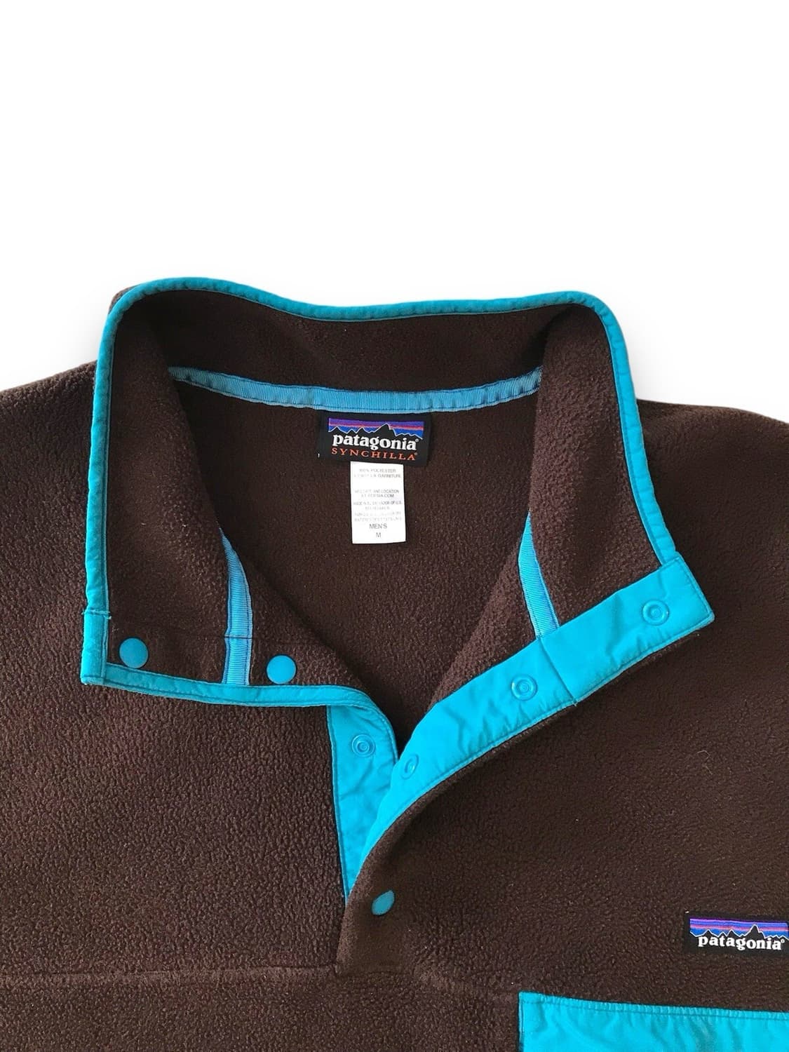 파타고니아 신칠라 스냅티 풀오버 브라운/블루 상품이미지3