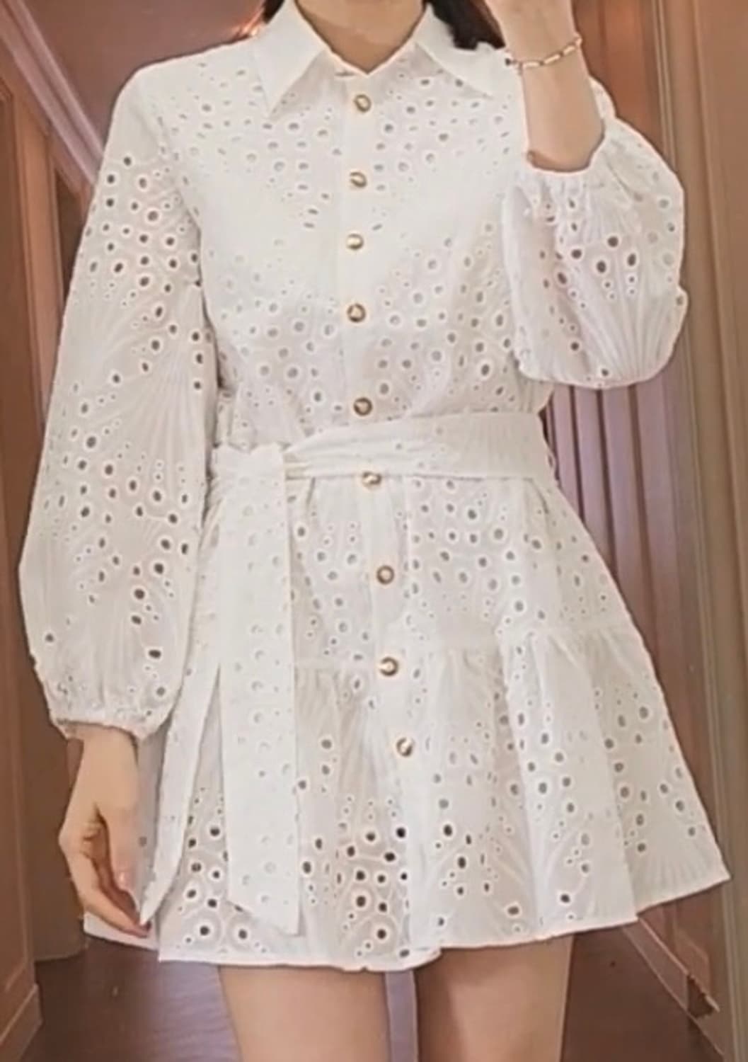 자라 zara 자수 펀칭 미니 원피스 s 상품이미지2