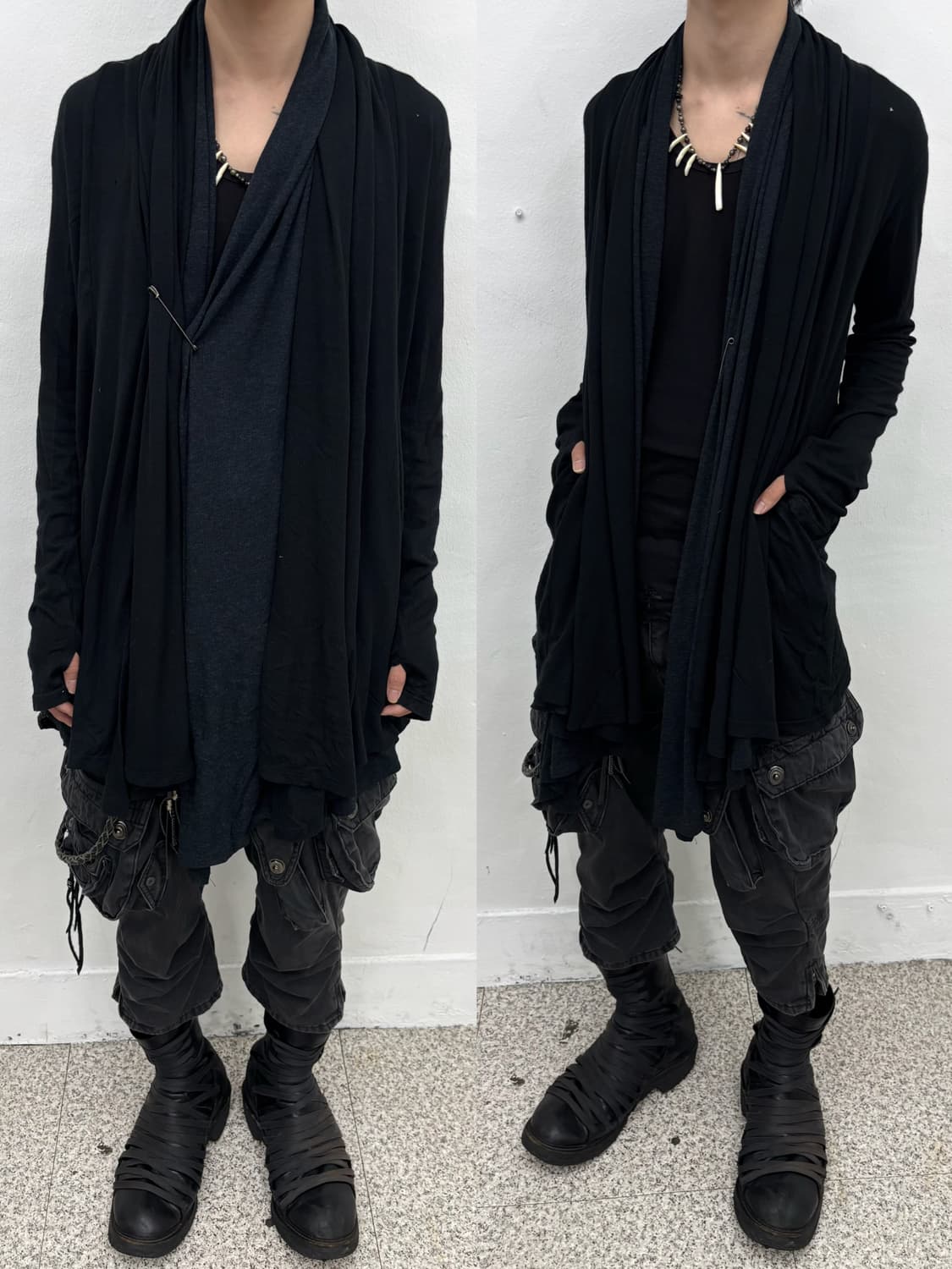 Schlussel Shawl Drape Cardigan   상품이미지1