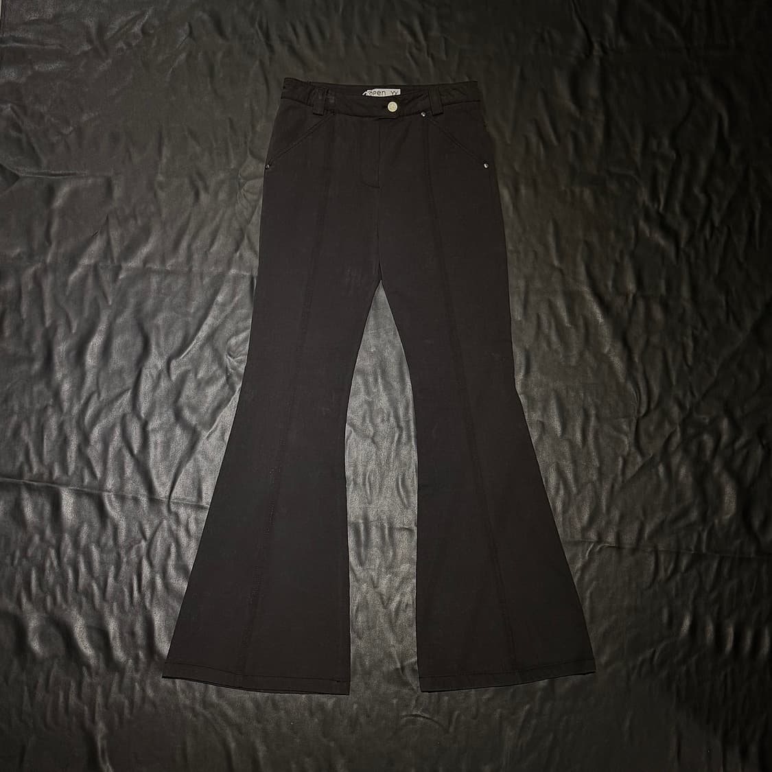 오픈 와이와이 블랙 부츠컷 팬츠 상품이미지1